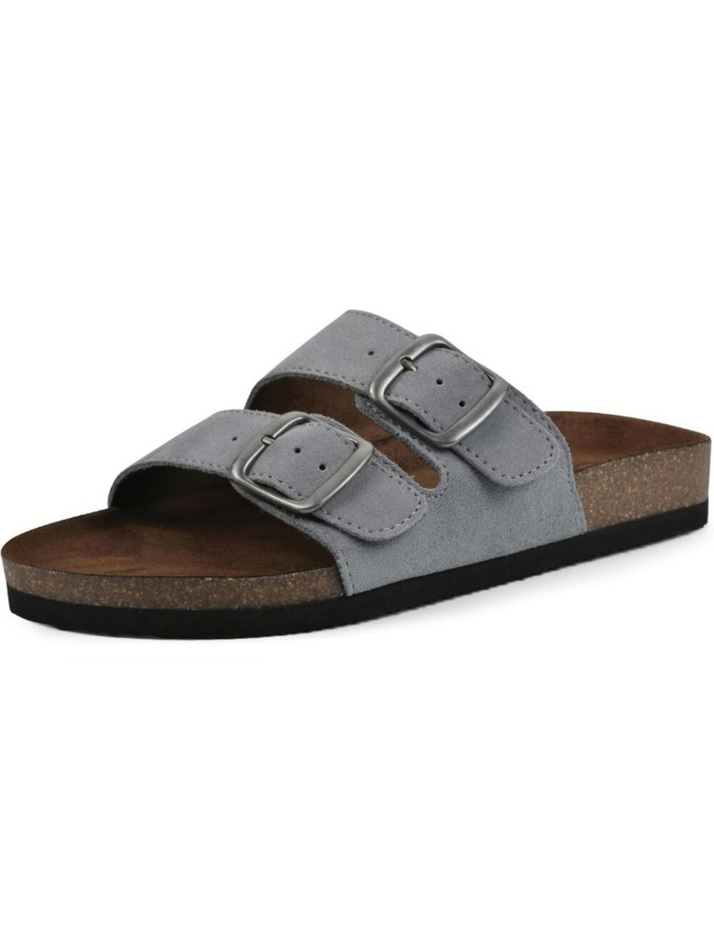Chic White Footbed Sandals for Women - Comfortable Summer Slide Sandals
